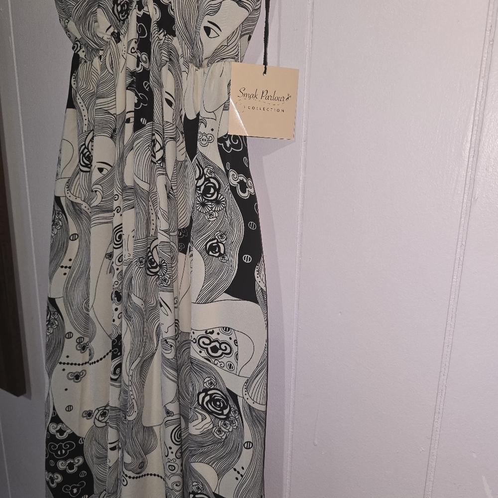 Smak Parlour Psychedelic Goddess Print Maxi Dress. Women's small - Picture 7 of 12